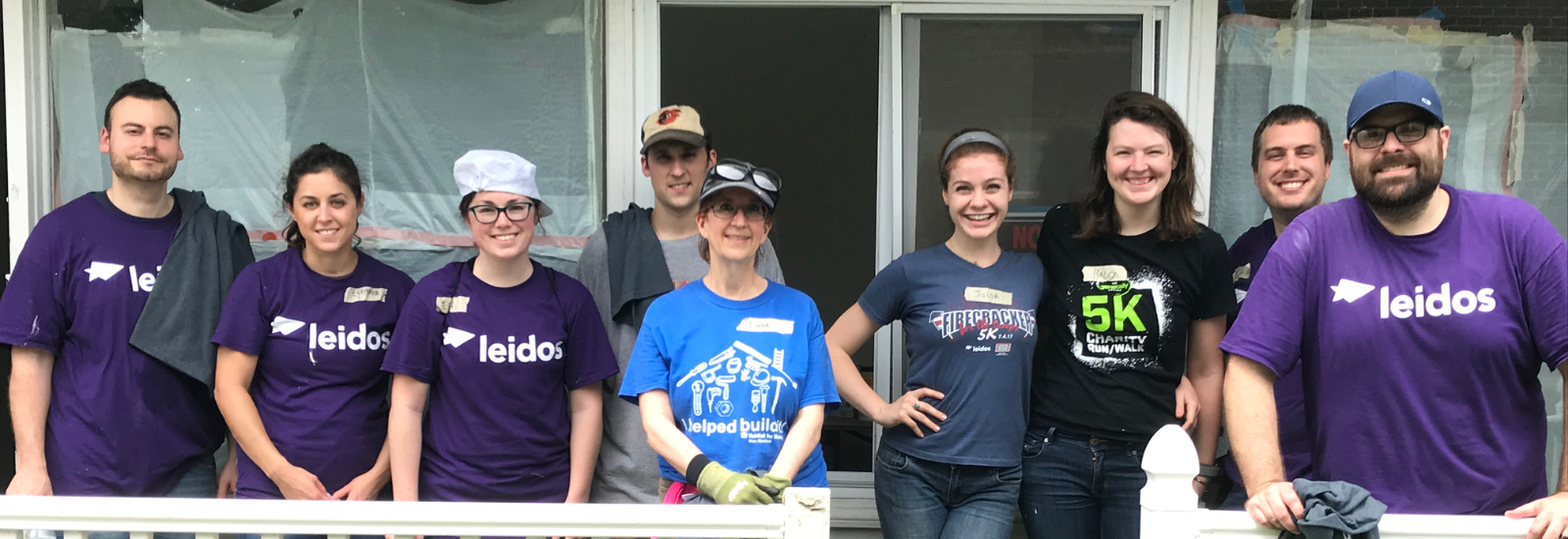 Group of coworkers smiling at camera