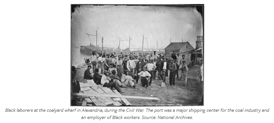 Black laborers in Alexandria during Civil War